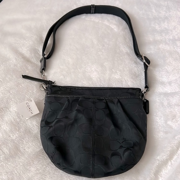 Coach black canvas messenger bag - Picture 1 of 5